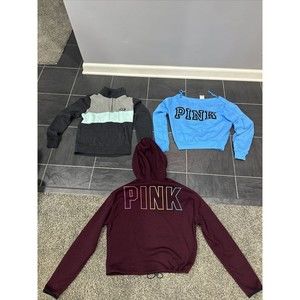 Lot of 3 Pink By Victoria’s Secret Sweatshirt/Sweaters Women’s XS Extra Small